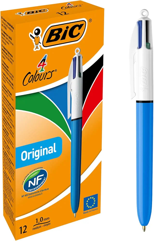 Pens BIC Pack of 12, 4colours originals